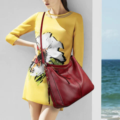 Bolsa Feminina de Couro Impermeável Versátil