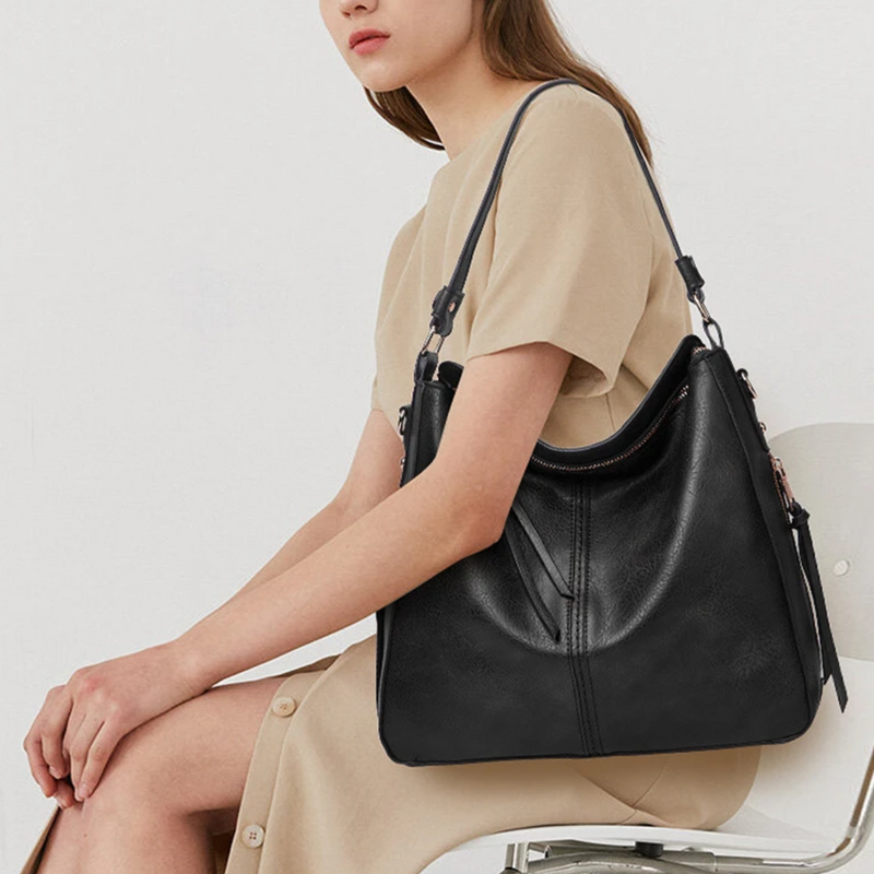 Bolsa Feminina de Couro Impermeável Versátil